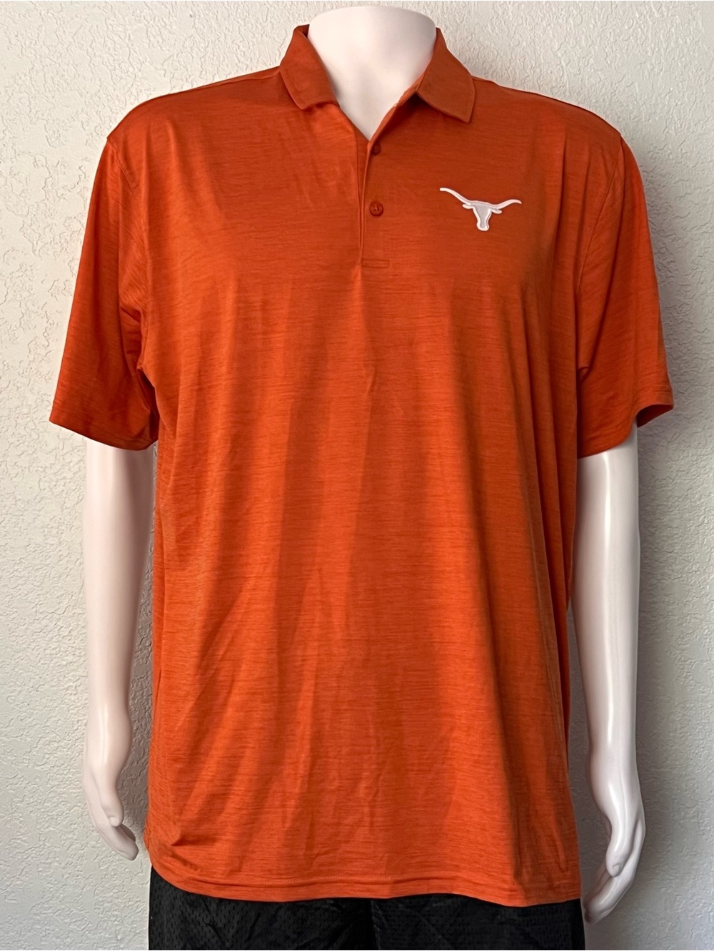 Texas Longhorns Polo Shirt Men’s XL Heather Orange NCAA Golf Performance Antigua